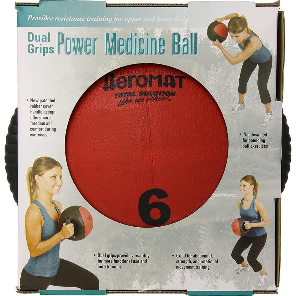 Bola de Medicina Aeromat Power 23 cm 2.72 kg Negro/Rojo
