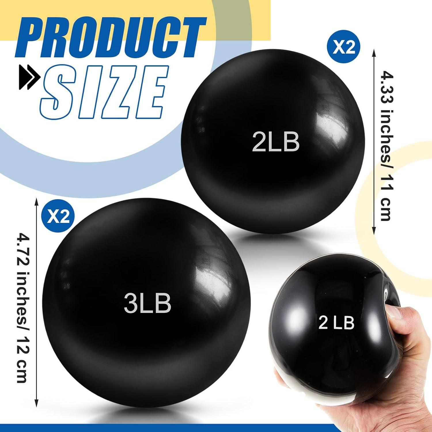 4 Pelotas de Tonificación Halloscume 0.91kg y 1.36kg PVC