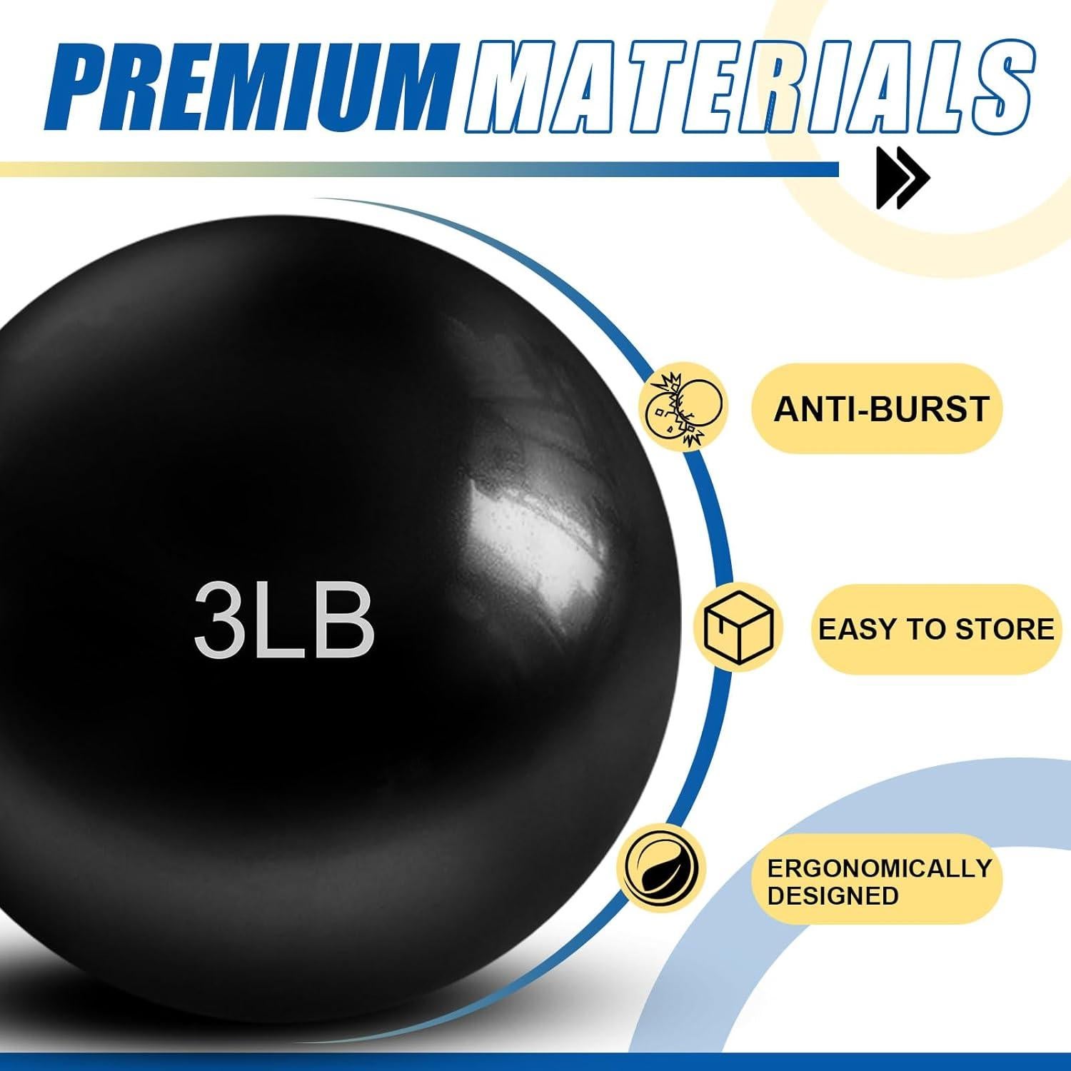 4 Pelotas de Tonificación Halloscume 0.91kg y 1.36kg PVC