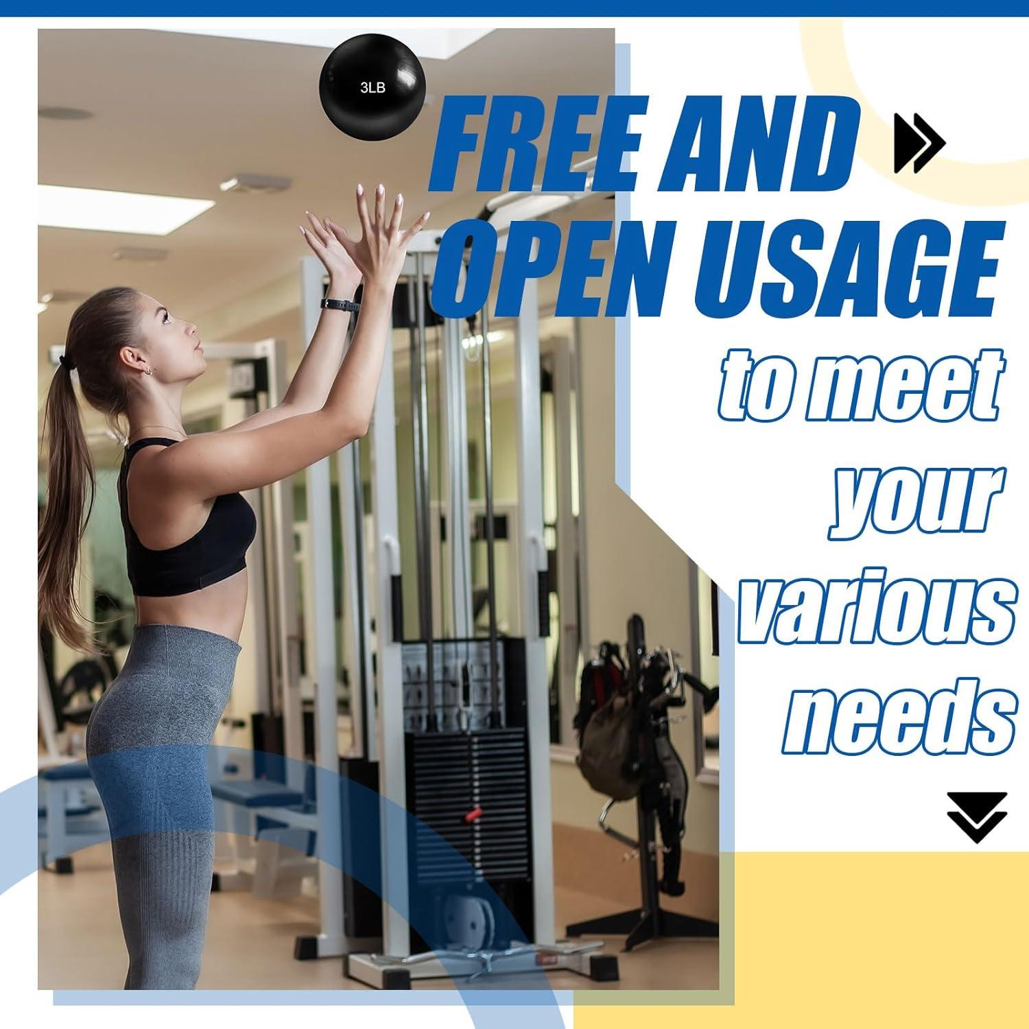 4 Pelotas de Tonificación Halloscume 0.91kg y 1.36kg PVC