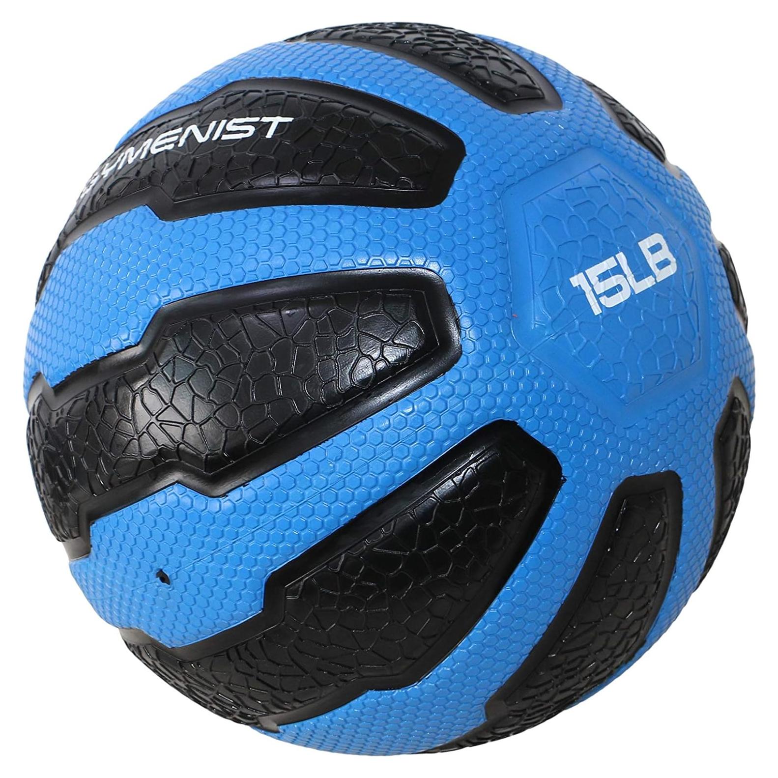 Balón Medicinal GYMENIST 15 LB (6.84 kg) con Agarre Texturizado