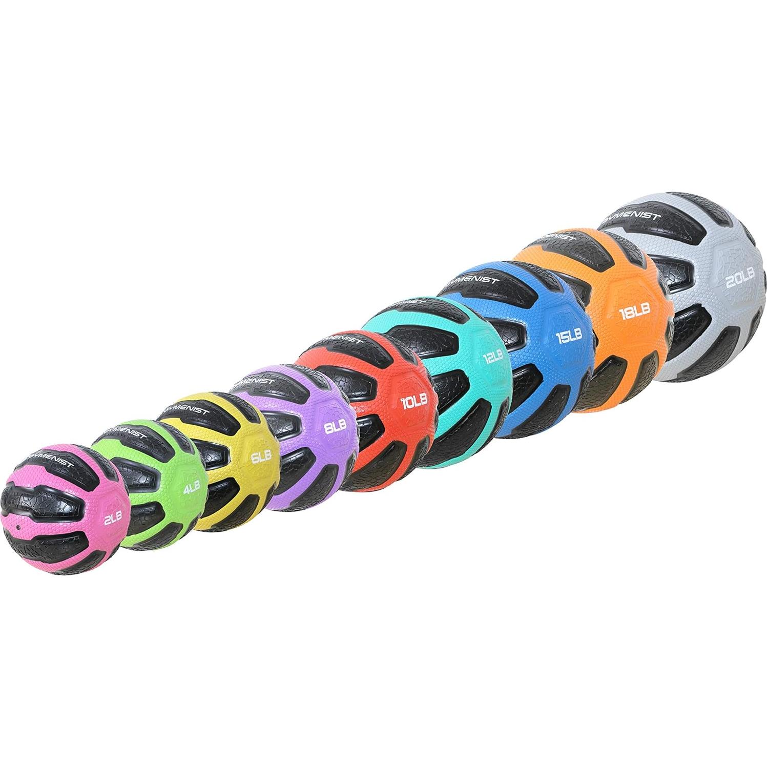 Balón Medicinal GYMENIST 15 LB (6.84 kg) con Agarre Texturizado