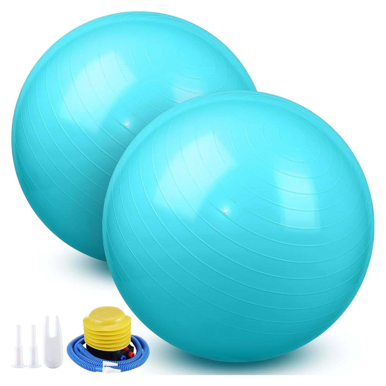 Pelotas de Ejercicio Leyndo 2 Pcs 65 cm Antiburst Turquesa