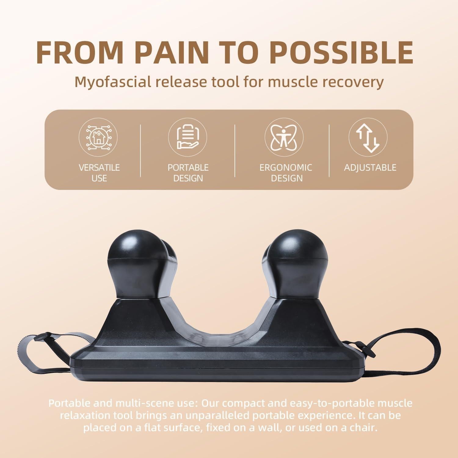 Herramienta de Masaje Miofascial Suboton - Liberación Psoas 31.75cm