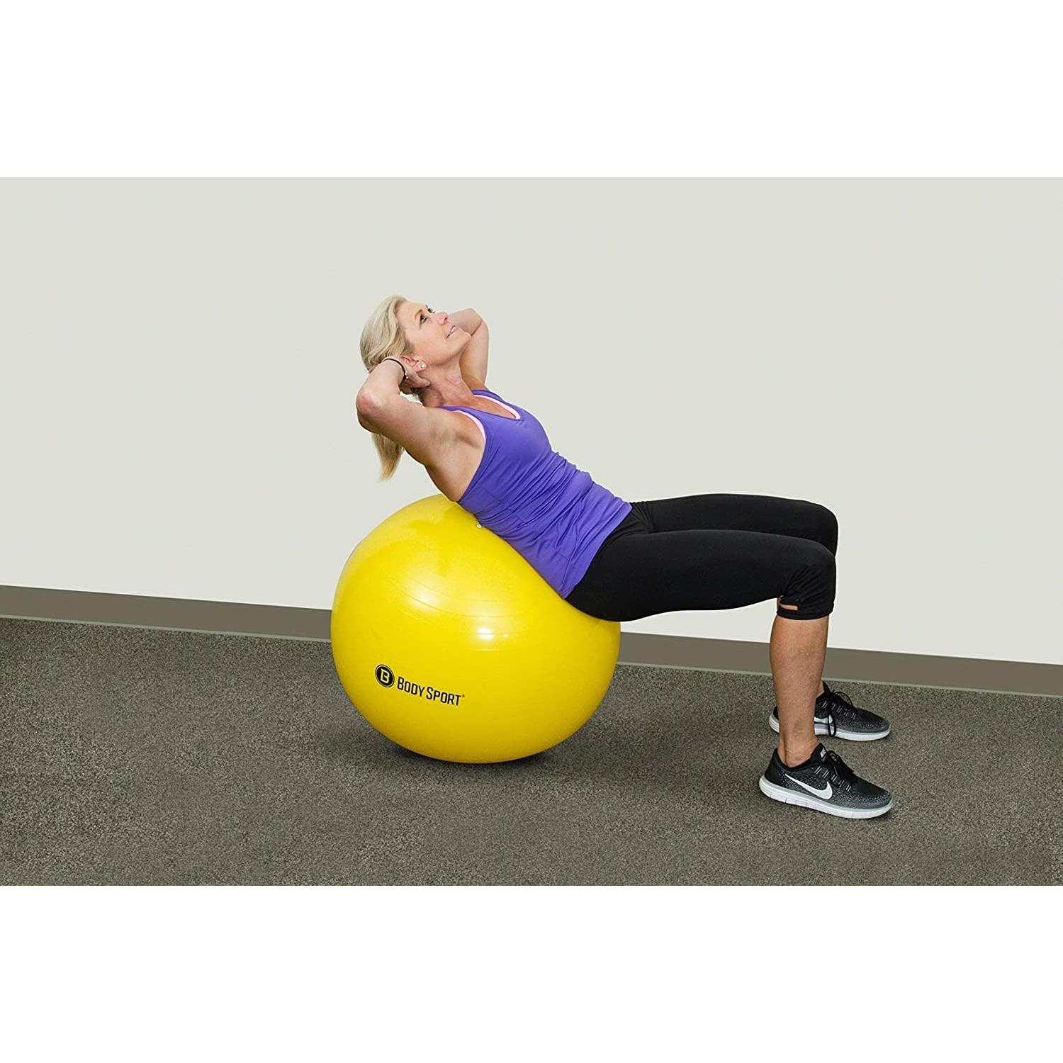 Bola de Ejercicio Body Sport 65 cm Amarillo con Bomba