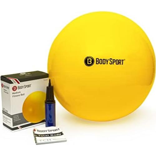 Bola de Ejercicio Body Sport 65 cm Amarillo con Bomba