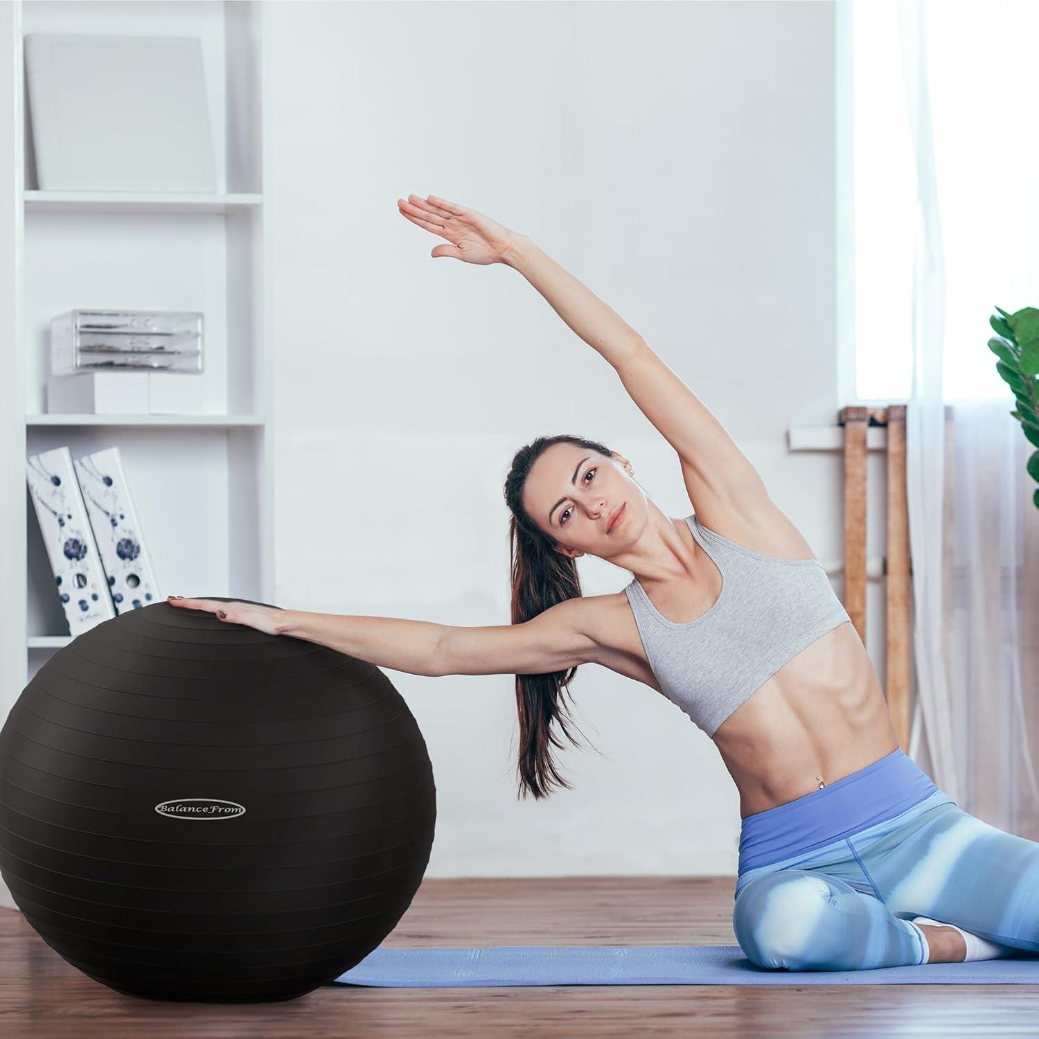 Bola de Ejercicio Antirrotura Fitvids 78-85cm Negro