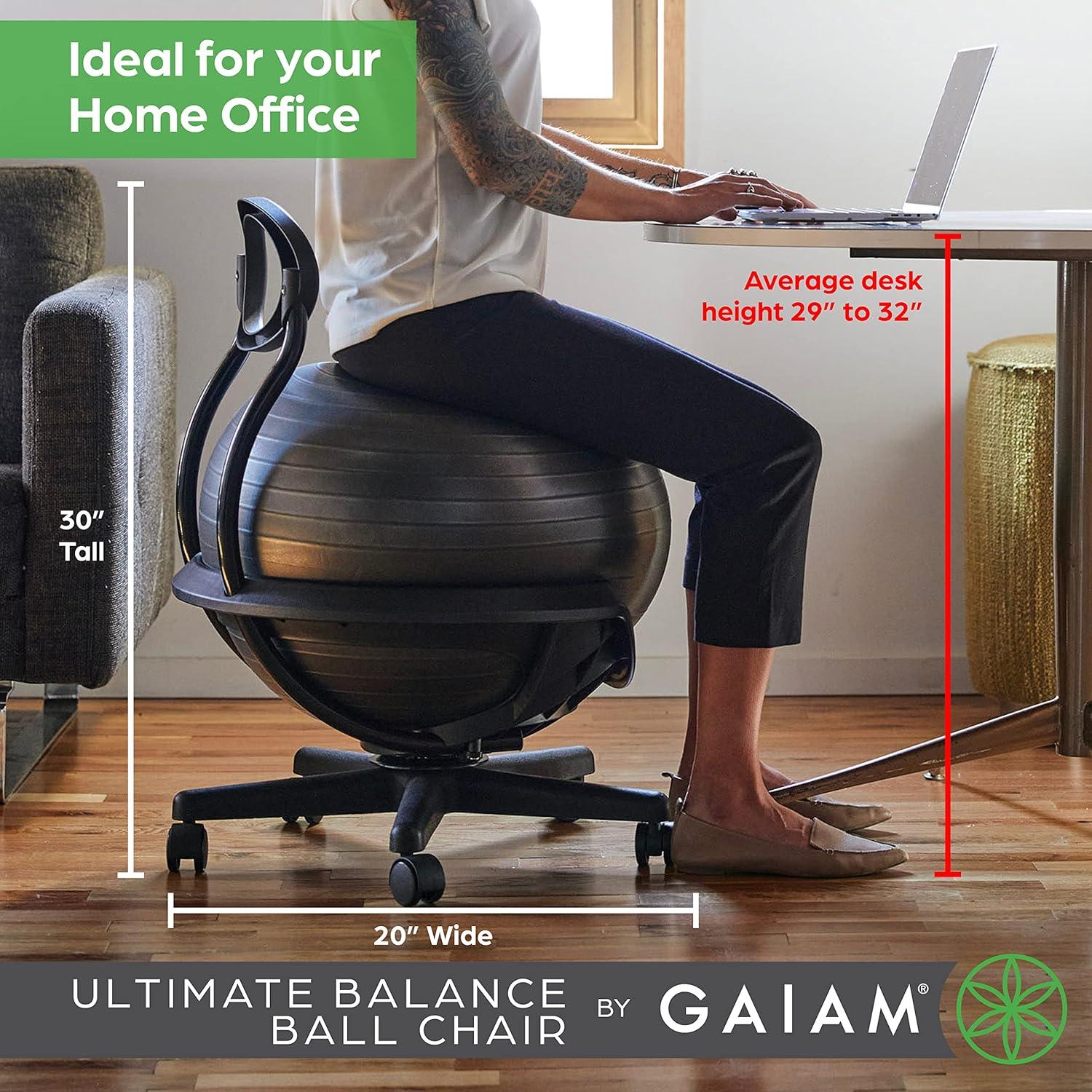 Silla de Balón de Equilibrio Gaiam Ultimate 52cm Giratoria