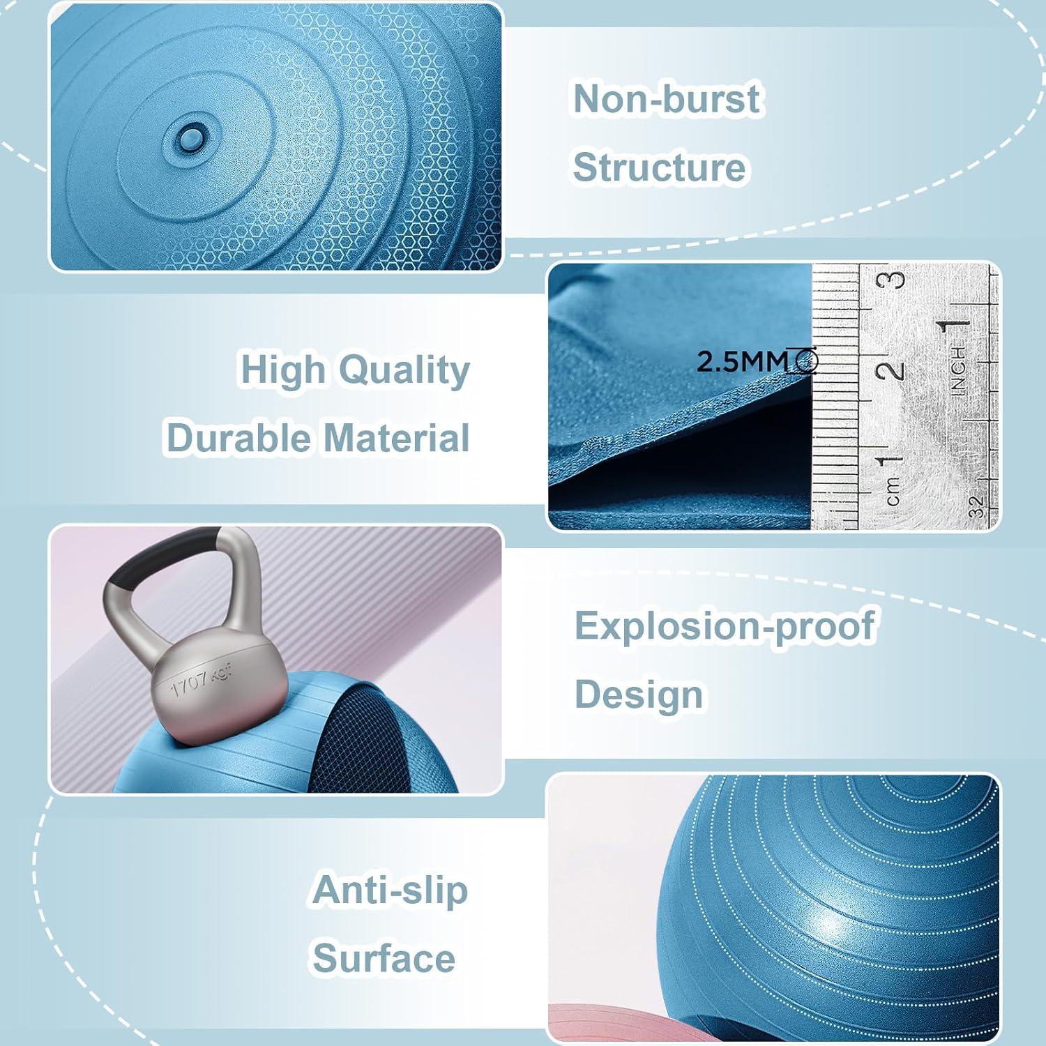 Bola de Ejercicio RYTMAT YJQ-55CM Antirruptura 55cm PVC