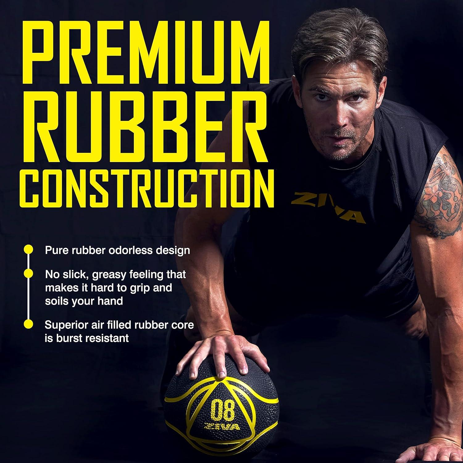 Balón Medicinal ZIVA 1.8 kg Caucho Texturizado Negro