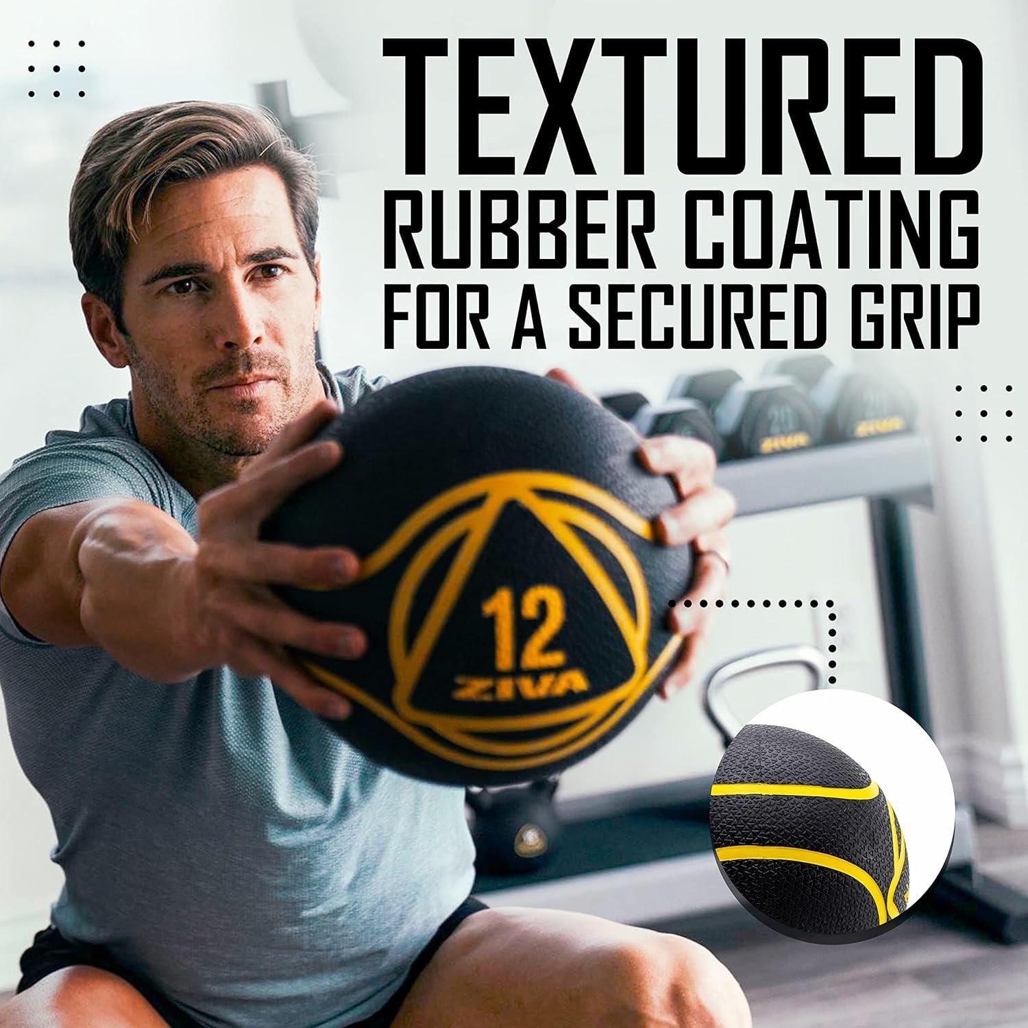 Balón Medicinal ZIVA 1.8 kg Caucho Texturizado Negro