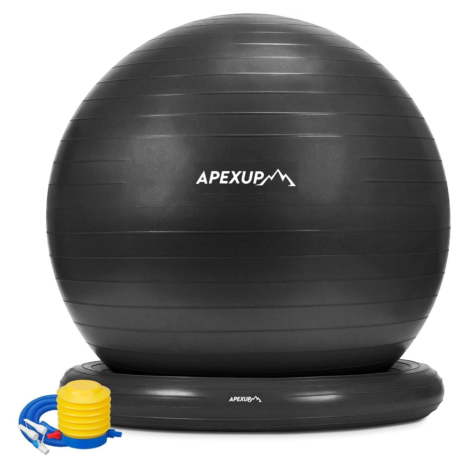 Silla de Bola de Yoga APEXUP XL Antideslizante Negro
