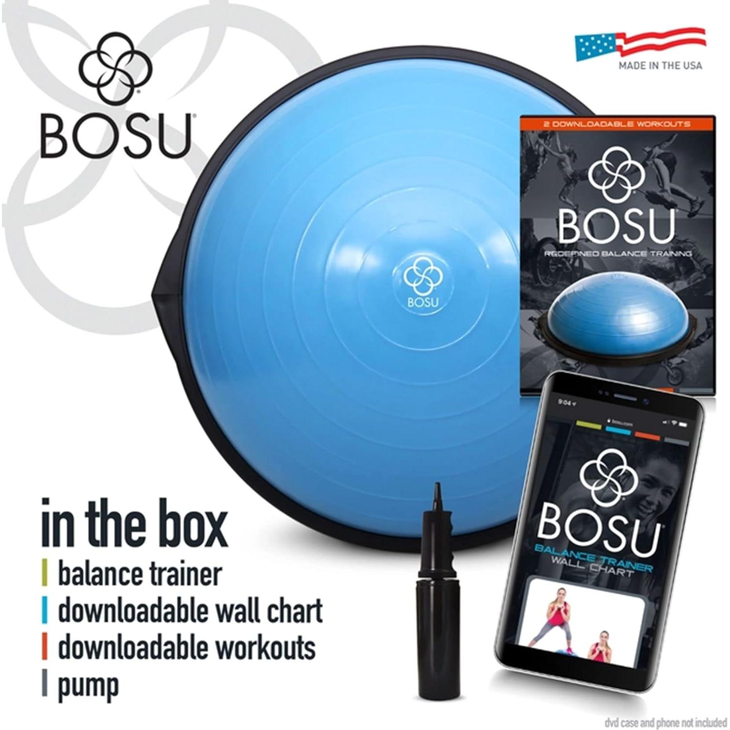 Entrenador de Balance BOSU 66 cm Azul - Equipo de Gimnasio