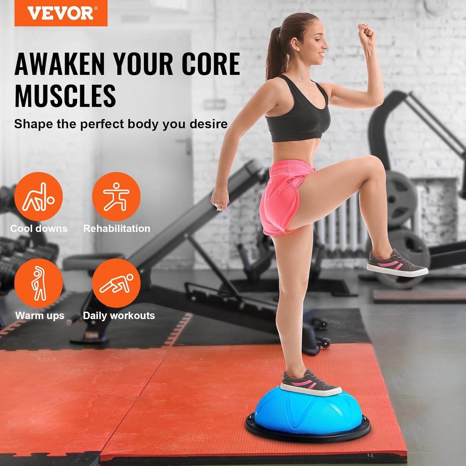 Entrenador de Media Pelota VEVOR 58cm con Bandas y Bomba