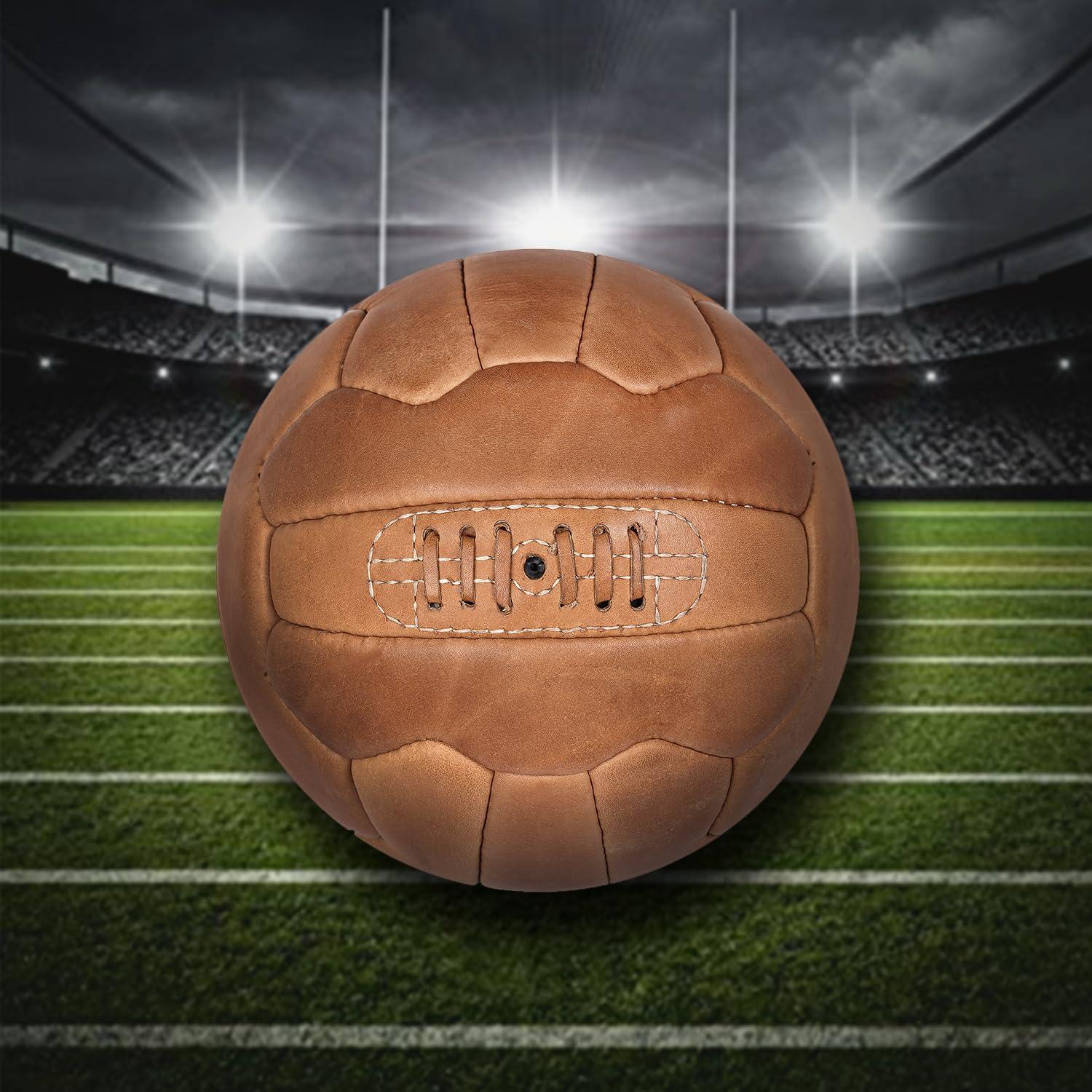 Balón de Fútbol Vintage FNine Sports 100% Cuero 70cm