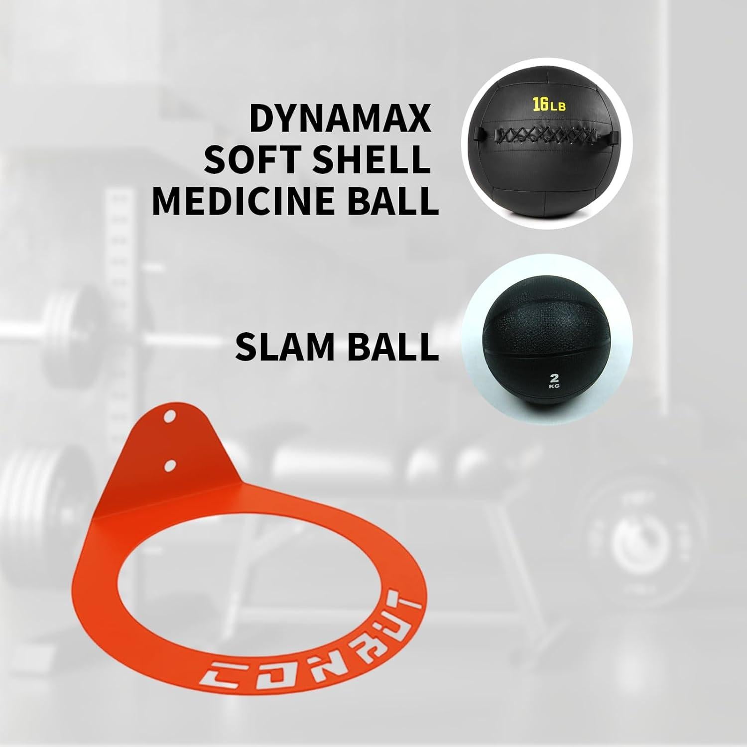 Soporte de Pelotas Medicinales CONBUT 22.3 cm Acero Naranja