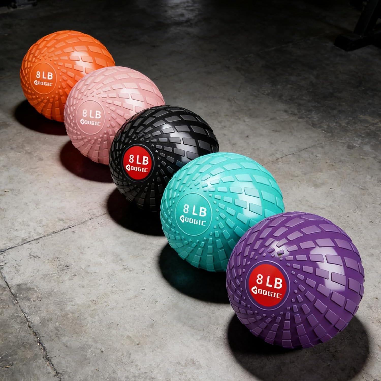 Slam Ball 3.63 kg GOOGIC Rosa - Balón Medicinal para Ejercicio