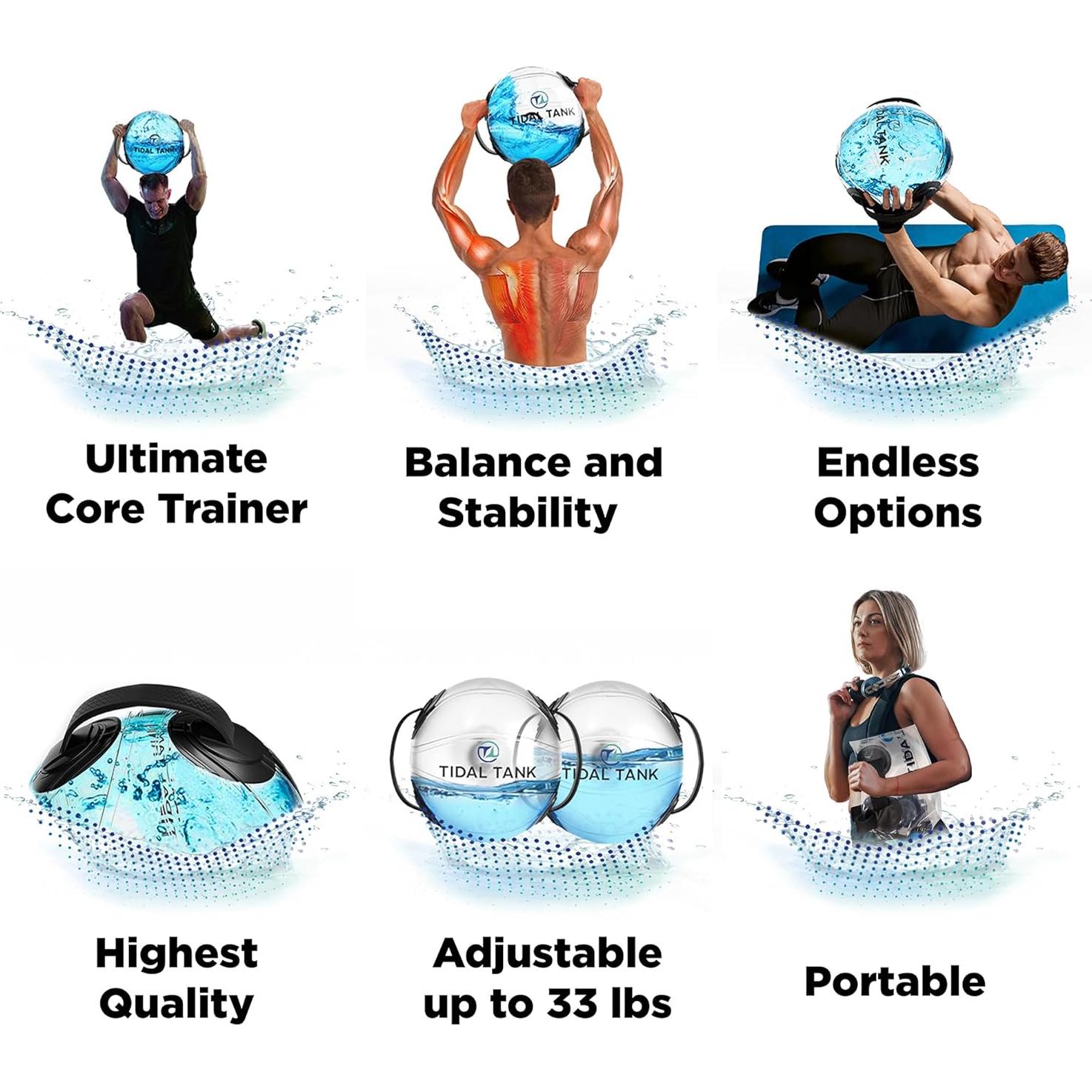 Bolsa de Pesas de Agua Tanque de Marea Esfera Mini 15 kg