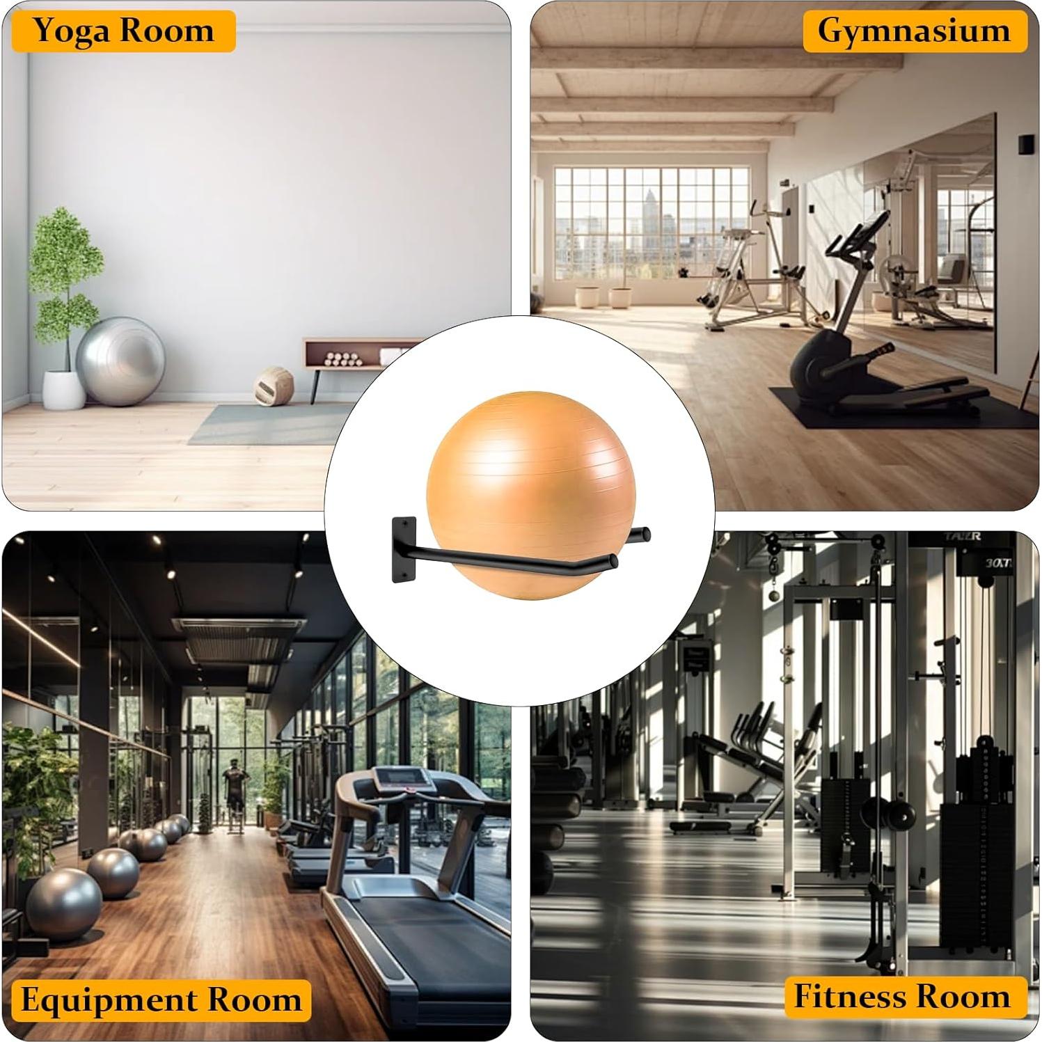 Soporte de Pelotas de Ejercicio Montaje en Pared svteli - 2 Estantes