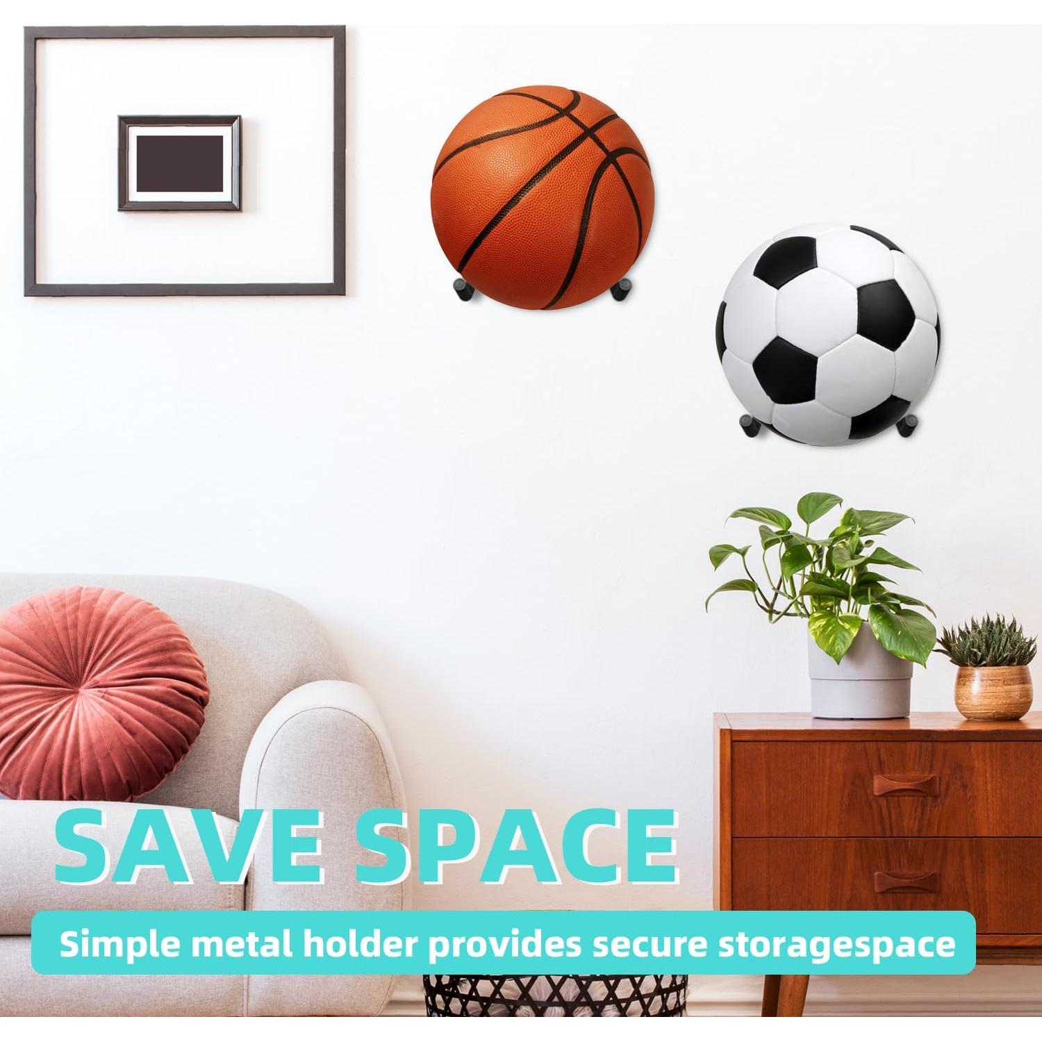 Soporte de Pared para Pelotas de Yoga HZSSLKM - Juego de 2