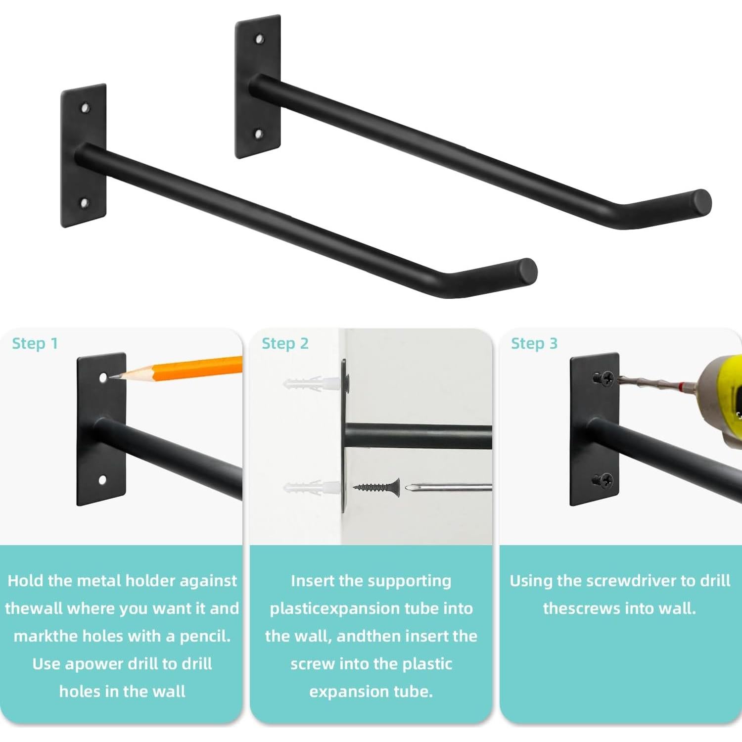 Soporte de Pared para Pelotas de Yoga HZSSLKM - Juego de 2