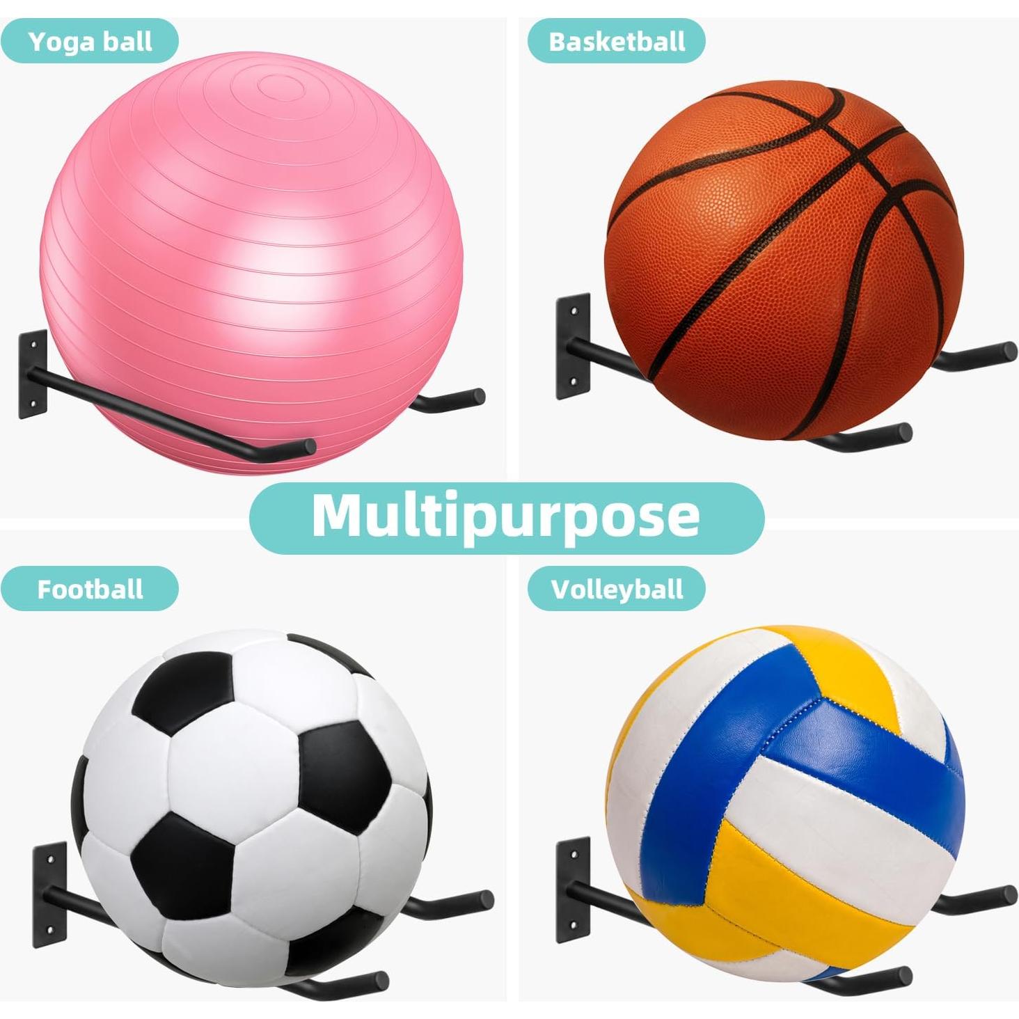 Soporte de Pared para Pelotas de Yoga HZSSLKM - Juego de 2