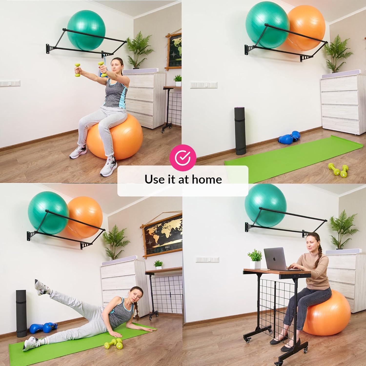 Soporte para Pelotas de Ejercicio ODOXIA Montaje en Pared