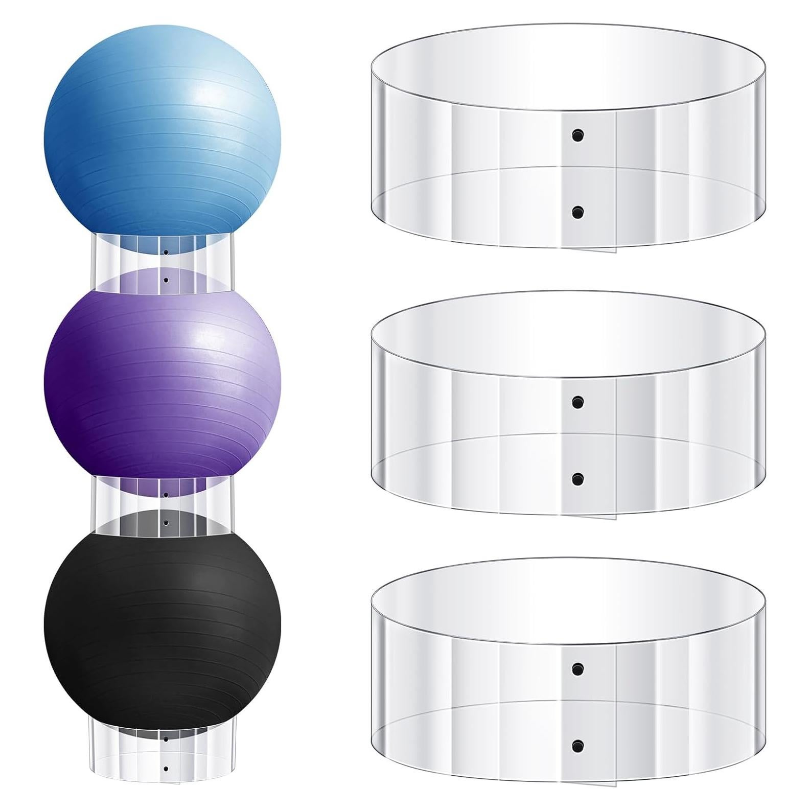 Soporte para Pelotas de Ejercicio Wenqik 3 Pcs PVC 36.83 cm