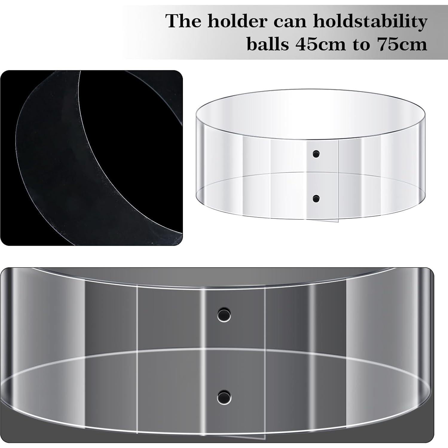 Soporte para Pelotas de Ejercicio Wenqik 3 Pcs PVC 36.83 cm