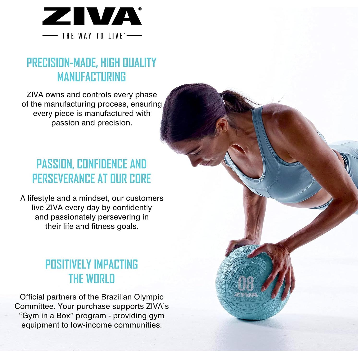 Bola Medicinal ZIVA 3.6 kg Turquesa - Goma Texturizada