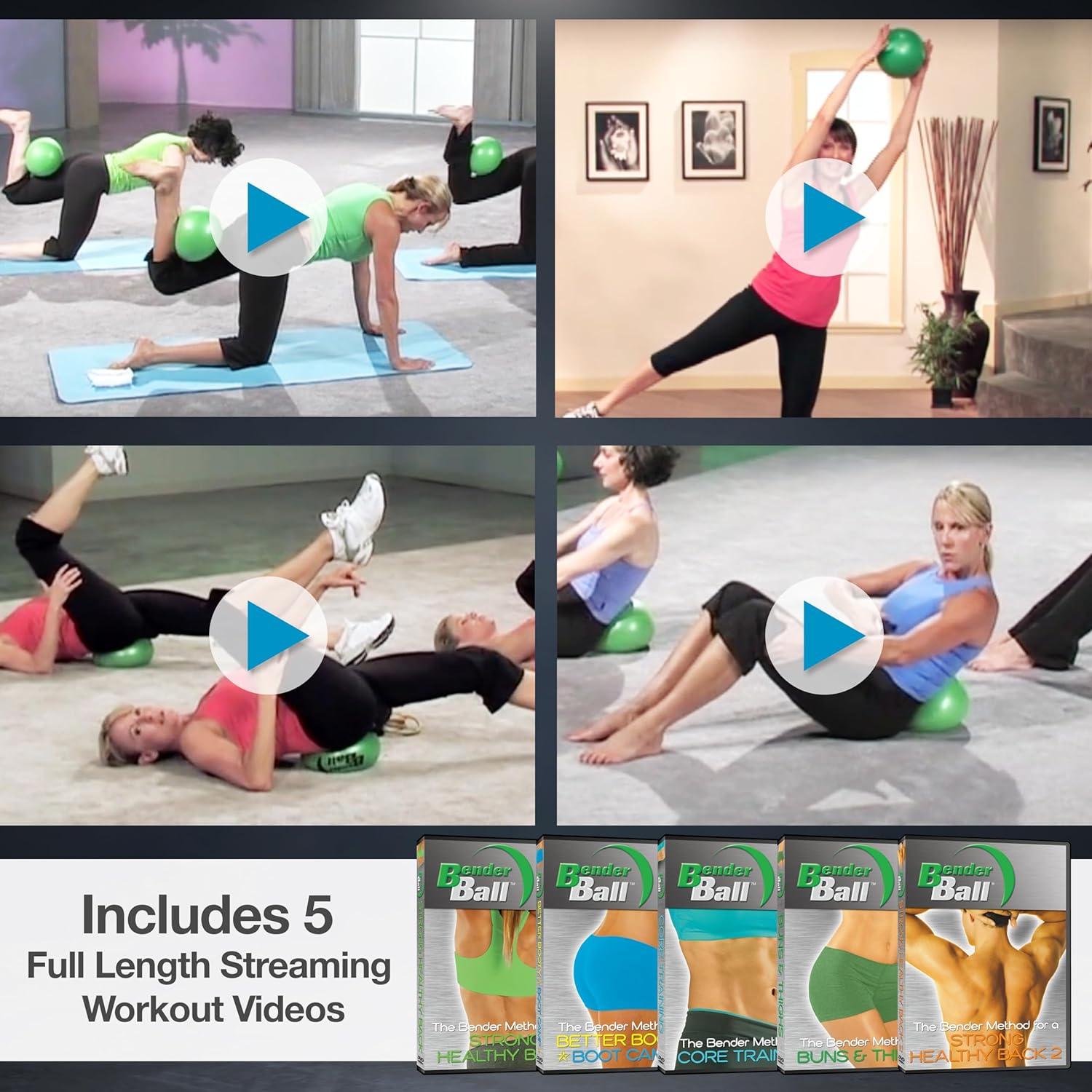 Bola de Pilates Bender Ball 22.86 cm Verde con Videos