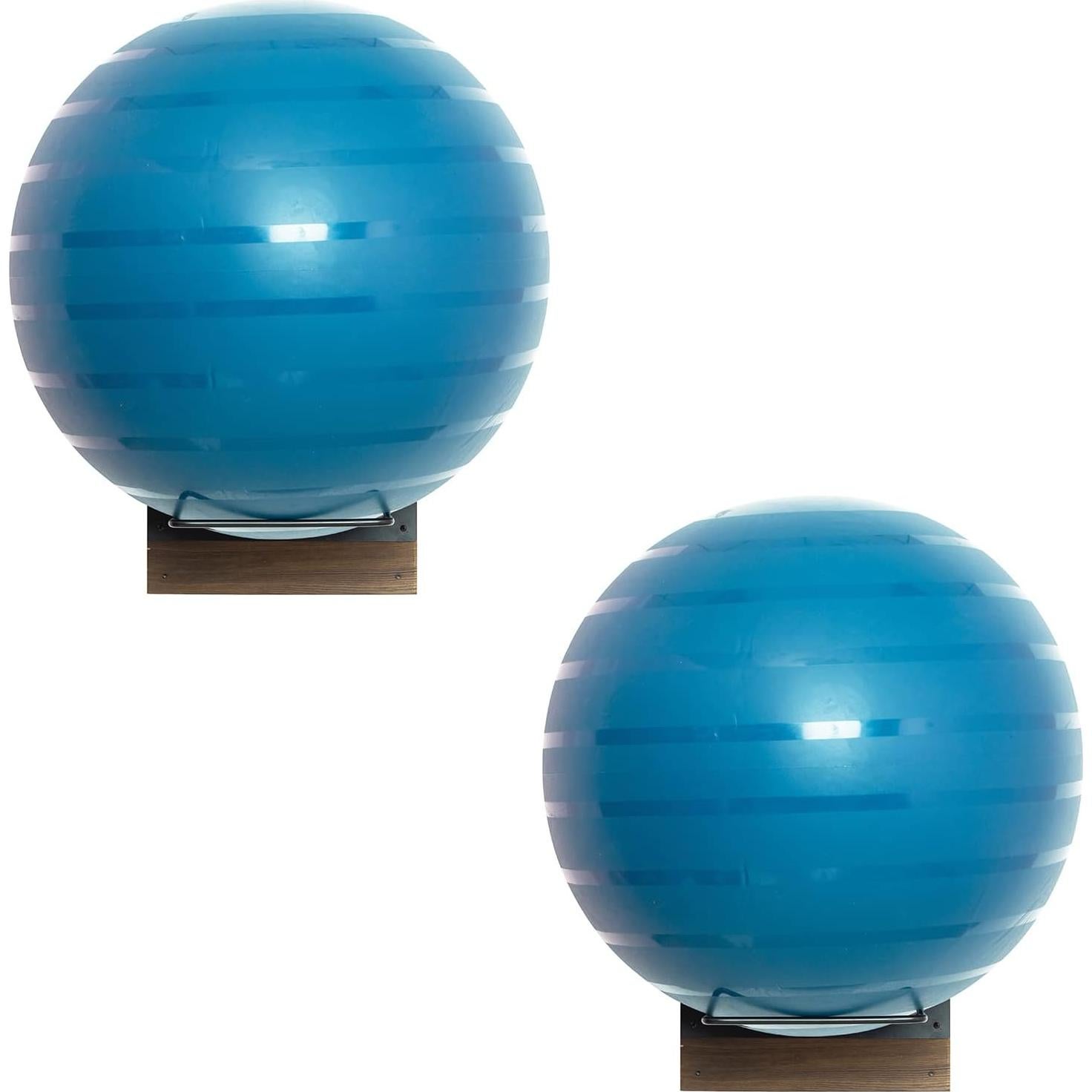 Juego de 2 Soportes de Pared MyGift para Pelotas de Ejercicio