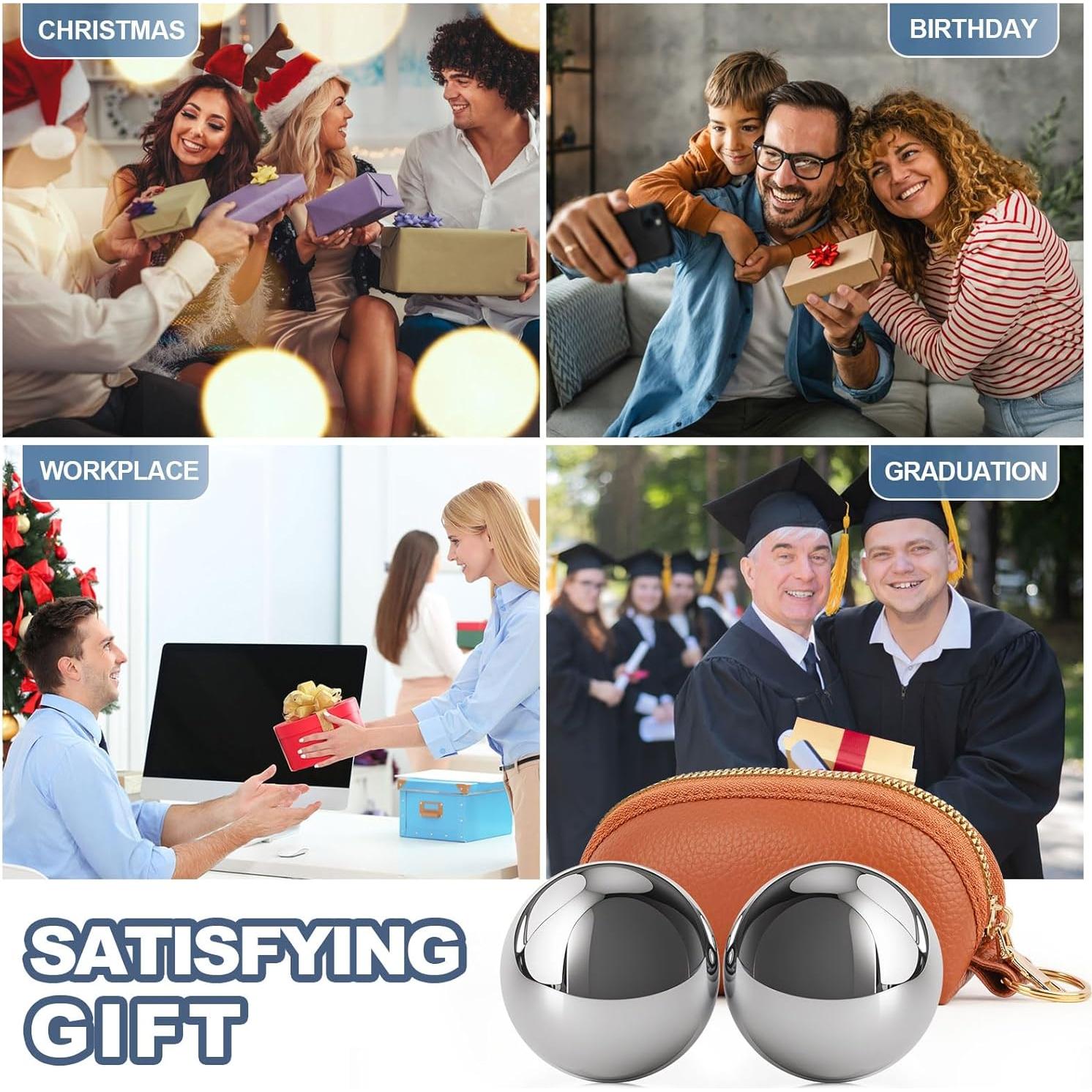 Bolas Baoding de Hierro 5.58 cm para Terapia y Masaje