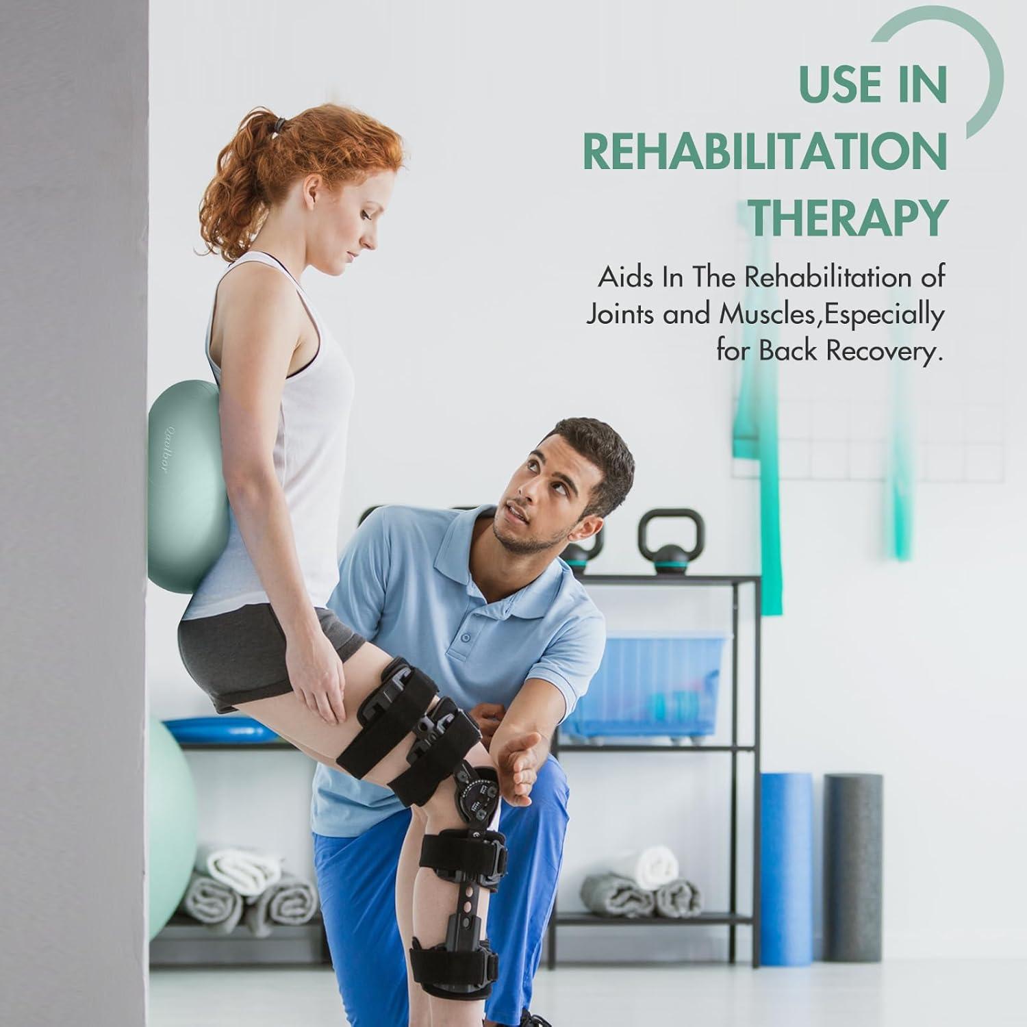 Pelota de Pilates Qavlbor 22.86 cm Verde para Yoga y Ejercicio