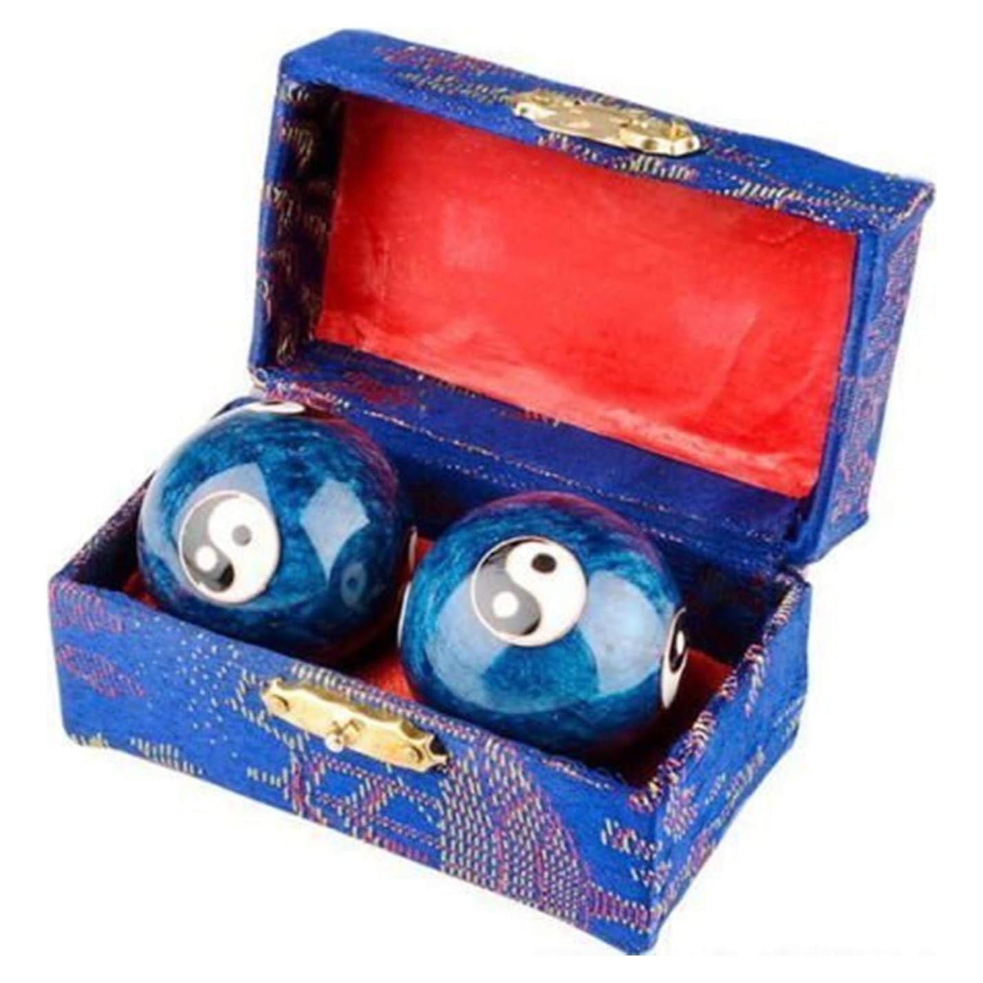 Bolas de Ejercicio Saludables XMHF Baoding Cloisonne 50mm Azul 2Pcs