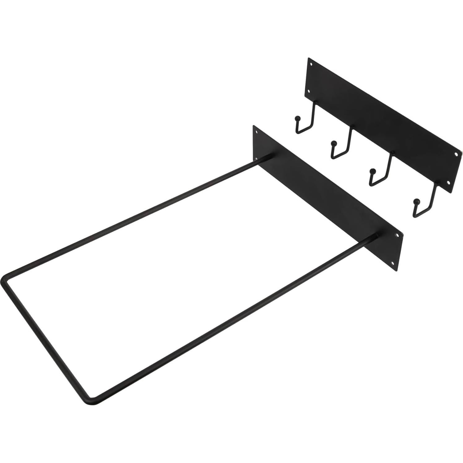 Soporte de Pelota de Estabilidad MyGift con 4 Ganchos Negro