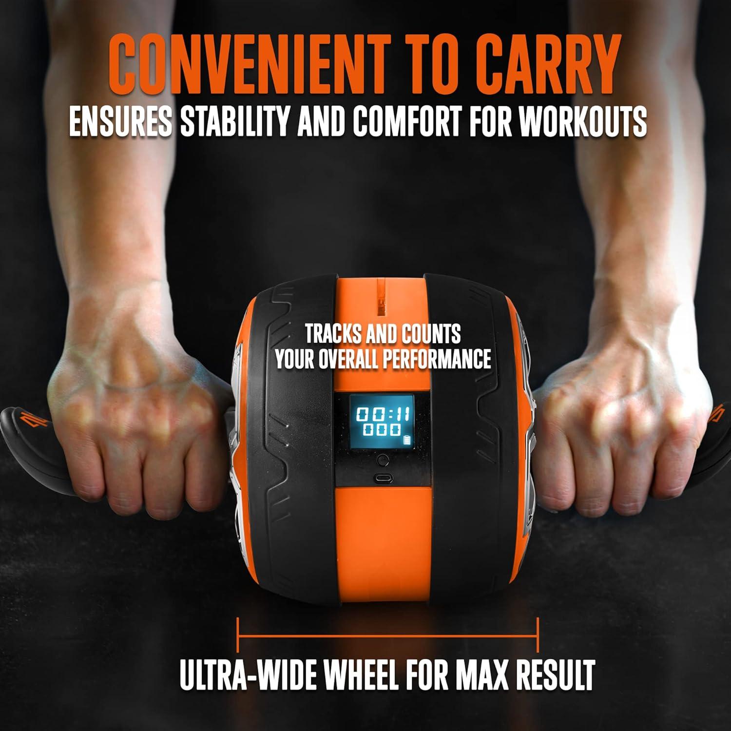 Rueda de Abdominales SQUATZ Ultra Ancha con Pantalla Digital