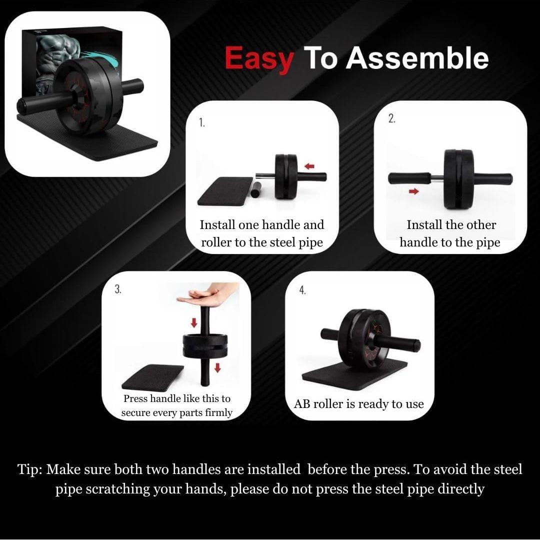 Set Rueda Abdominal y Cuerda para Saltar Genérico - Ejercicio en Casa