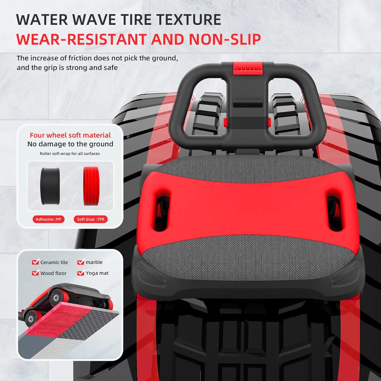 Rueda Abdominal FIAMEARMOR 4 Ruedas con Soporte para Codos