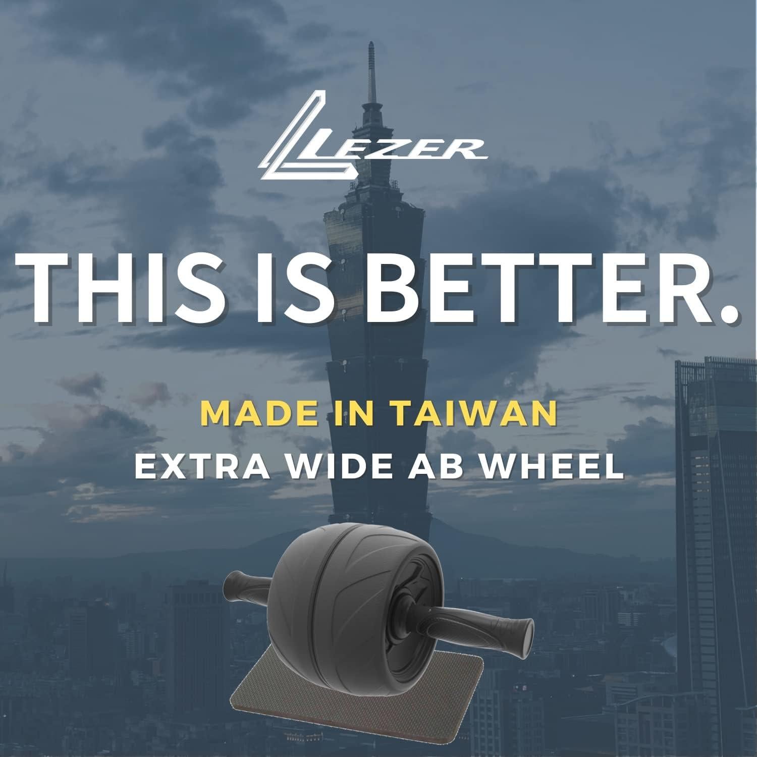 Rueda Abdominal LEZER Extra Ancha 13.97 cm con Almohadilla