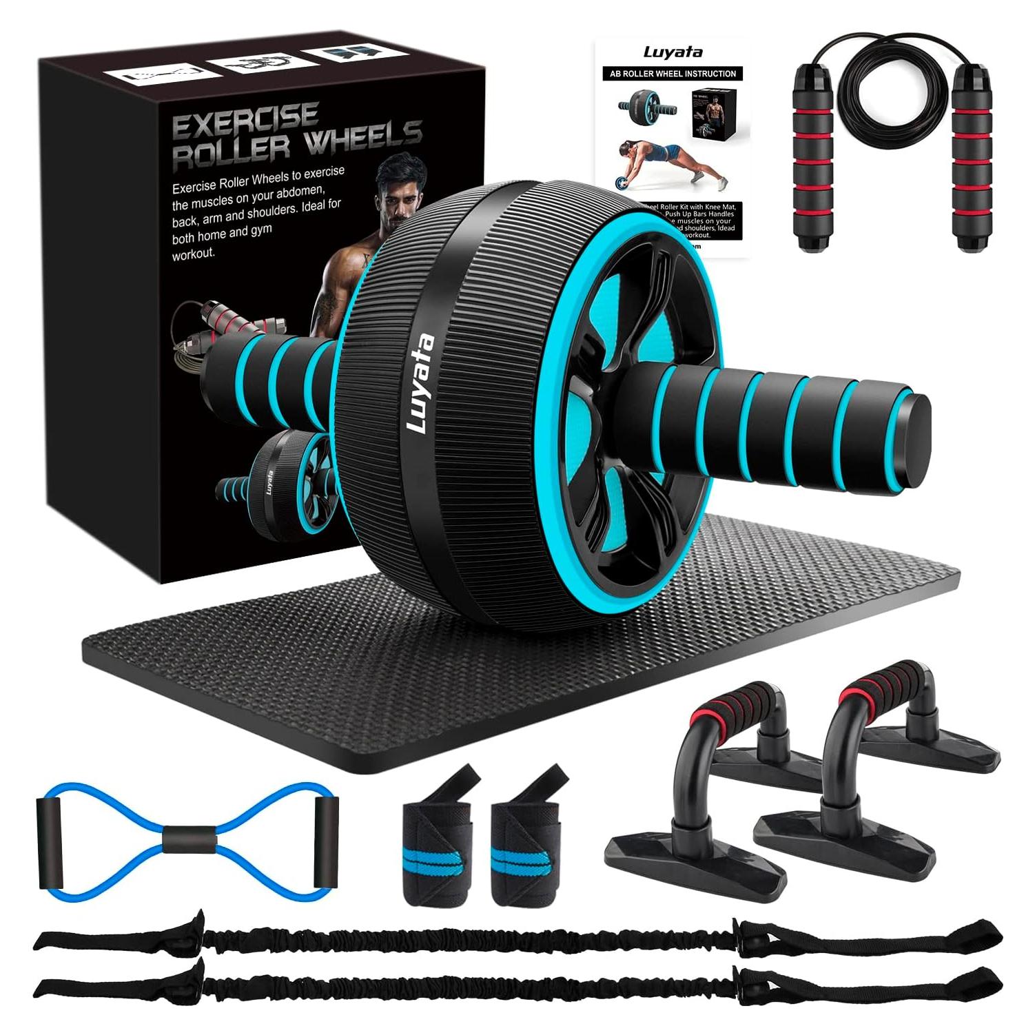 Kit de Rueda de Abdominales Luyata 10 en 1 con Accesorios