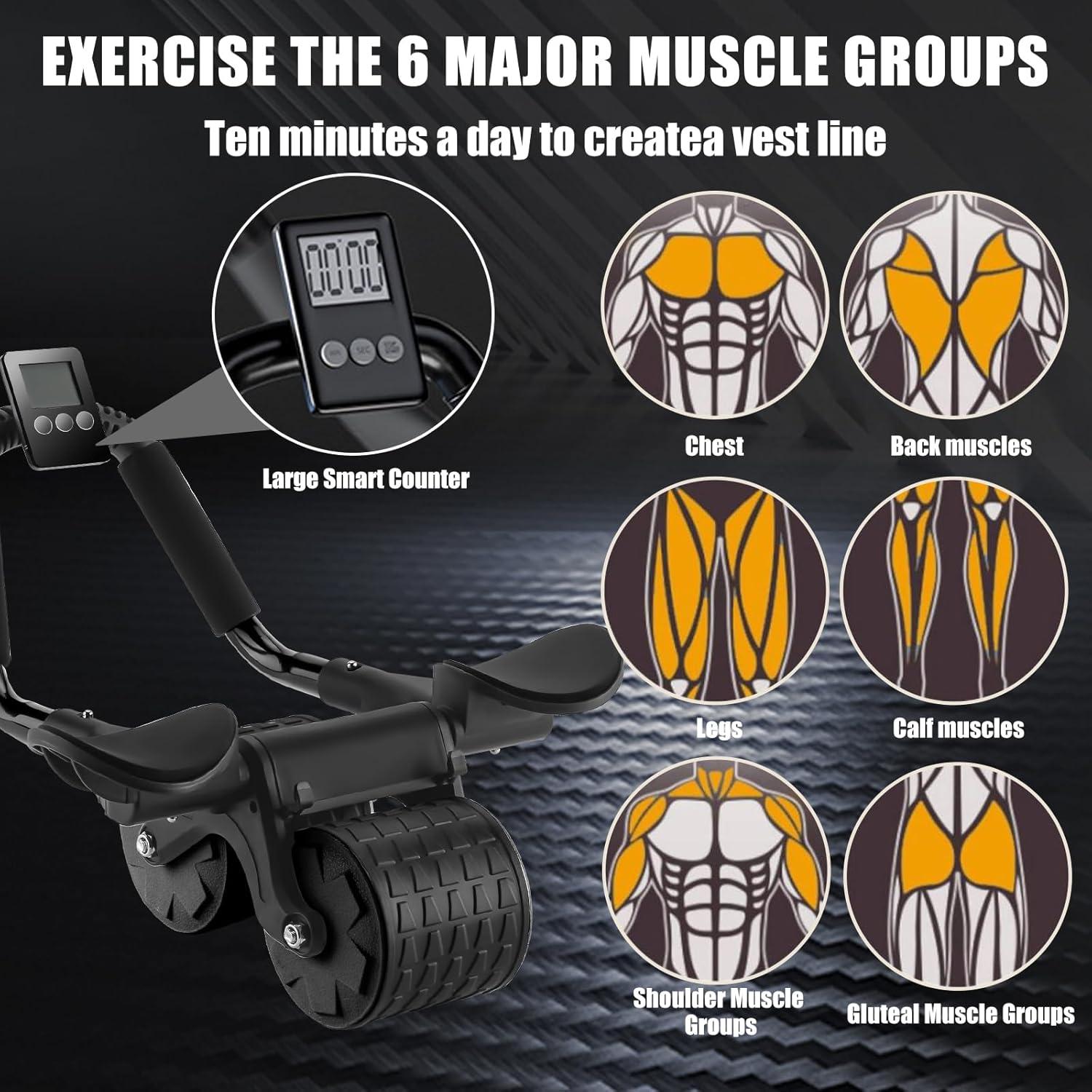 Rodillo Abdominal Uota con Rebote Automático - Fitness