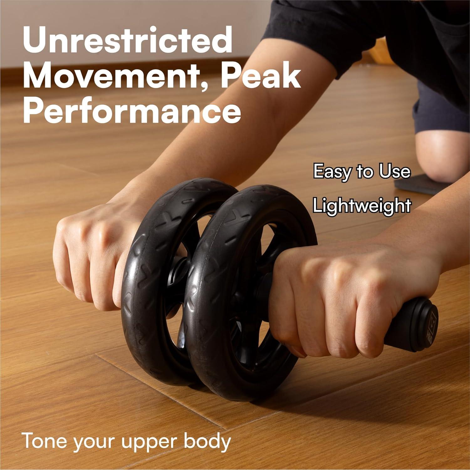 Rueda de Abdominales H&S con Almohadilla de Rodilla - 15cm