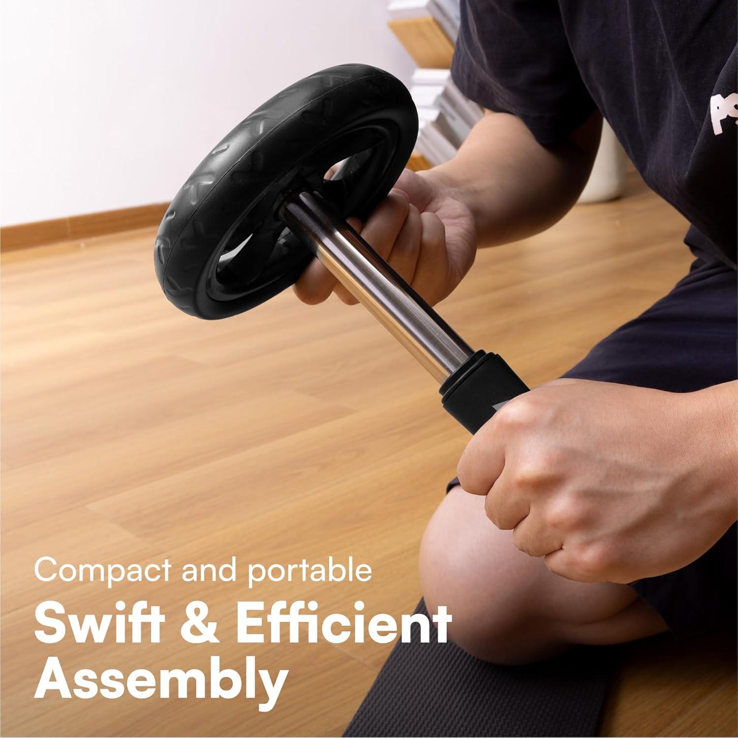 Rueda de Abdominales H&S con Almohadilla de Rodilla - 15cm