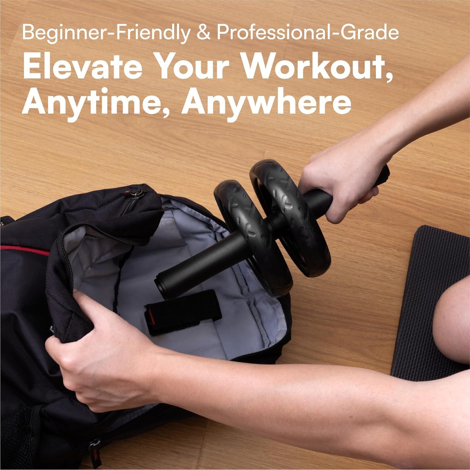 Rueda de Abdominales H&S con Almohadilla de Rodilla - 15cm