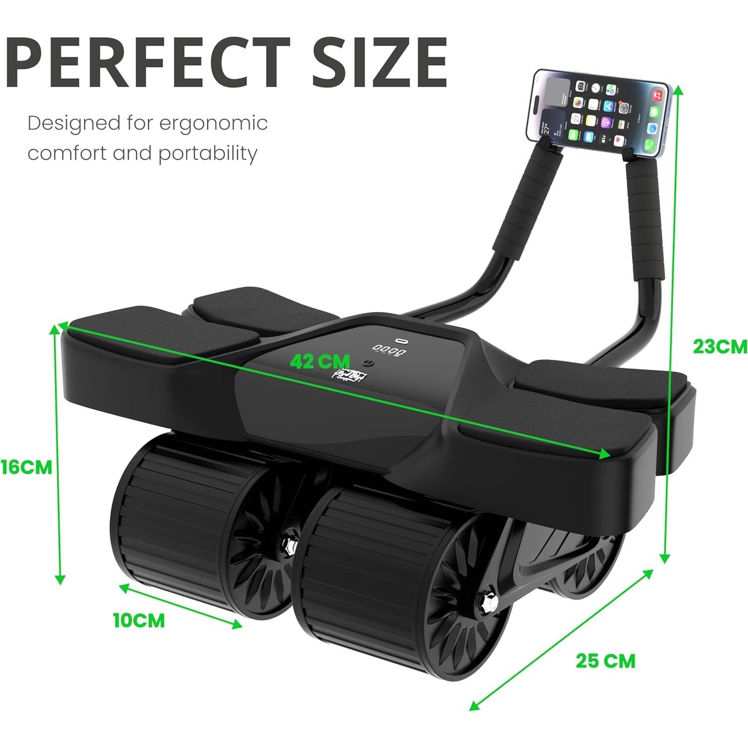 Rodillo Abdominal Royal Blaze 4 Ruedas con Soporte para Codos
