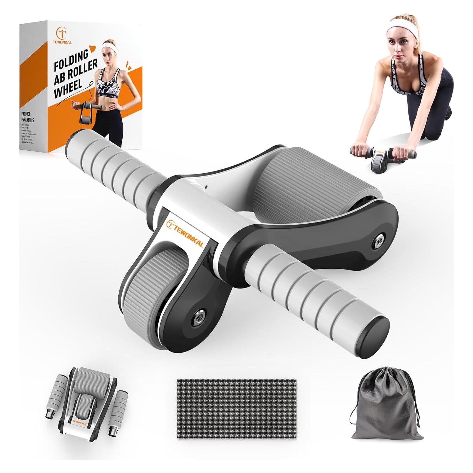 Rueda de Abdominales TEWONKAL Plegable y Portátil 1.27kg
