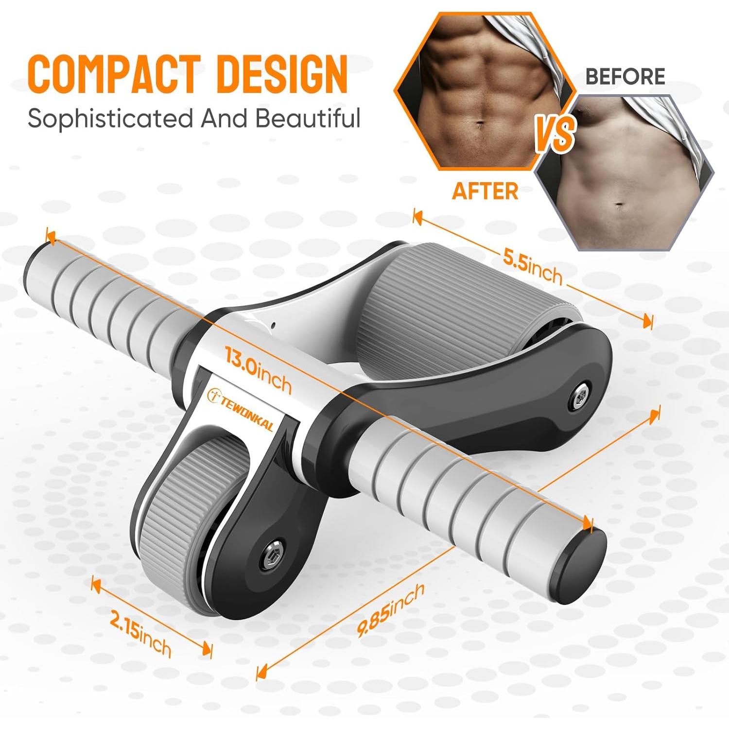 Rueda de Abdominales TEWONKAL Plegable y Portátil 1.27kg