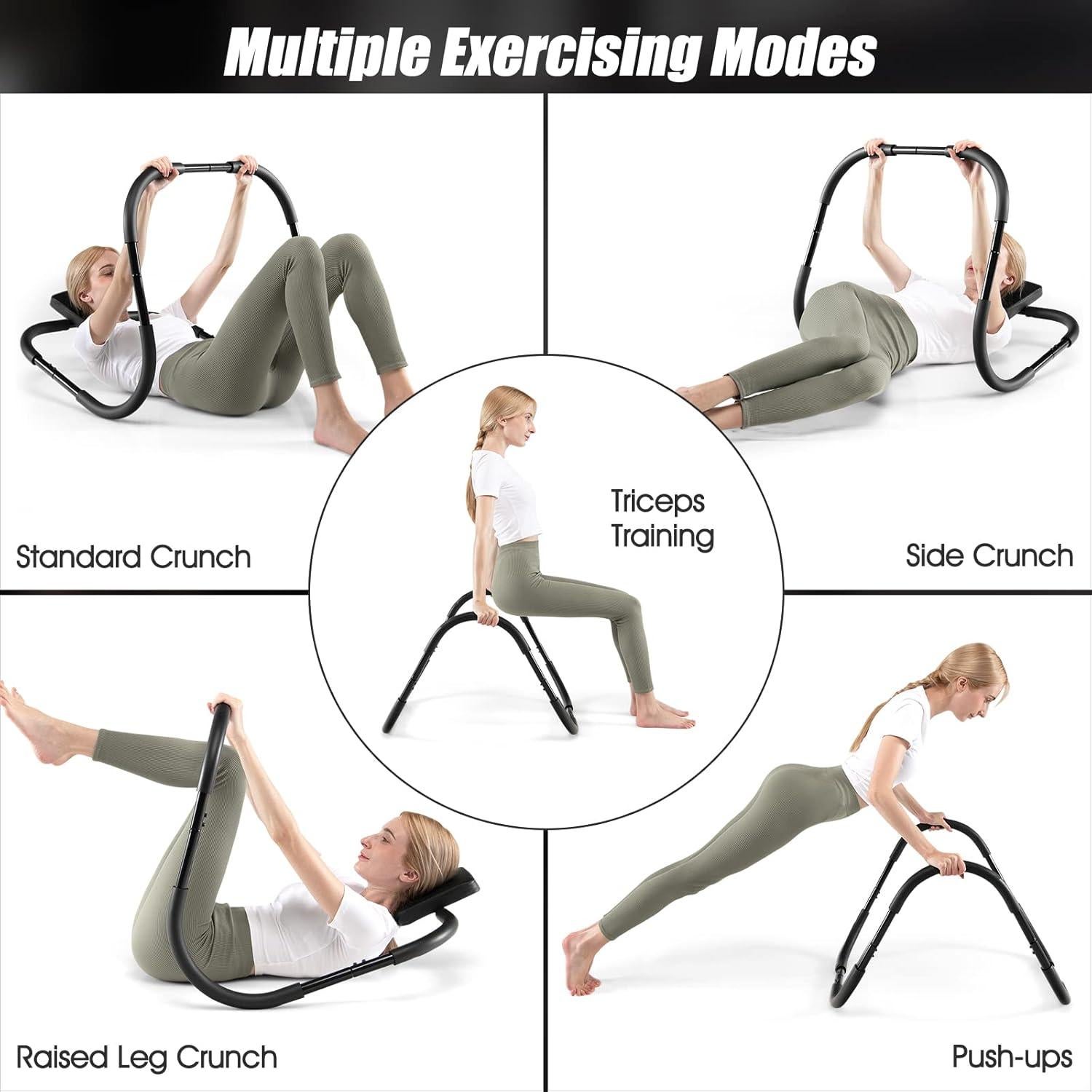 Ab Cruncher GYMAX con Reposacabezas Acolchado - Entrenador Fitness