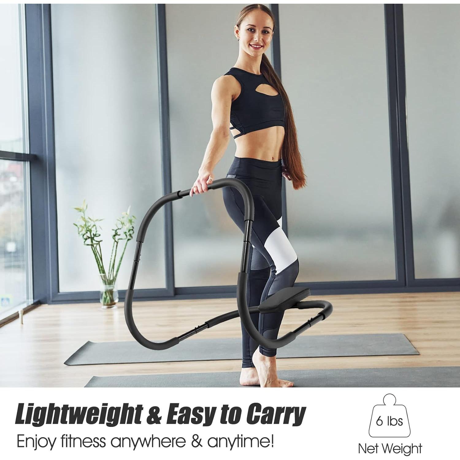 Ab Cruncher GYMAX con Reposacabezas Acolchado - Entrenador Fitness